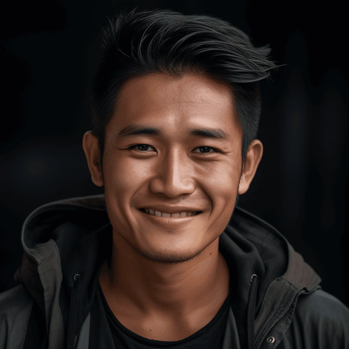 a man with a smile on his face